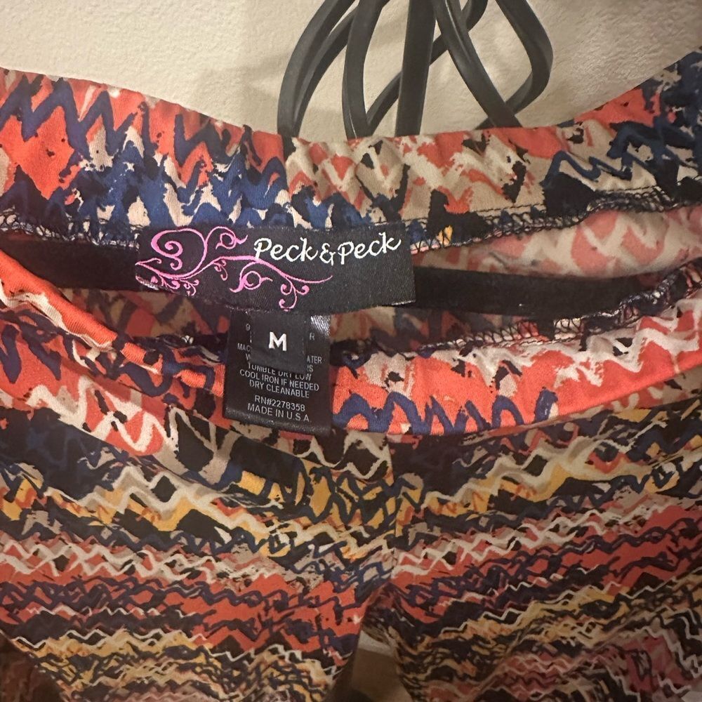 Peck & Peck Women's Multicolor Patterned Pants Ma… - image 6